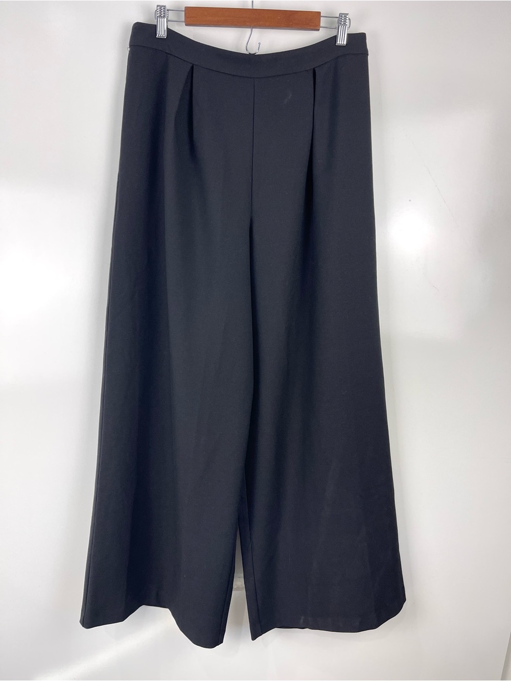 Hutch Pleated Wide Leg Trouser Pants Women’s Size 12 Black High Rise Pockets